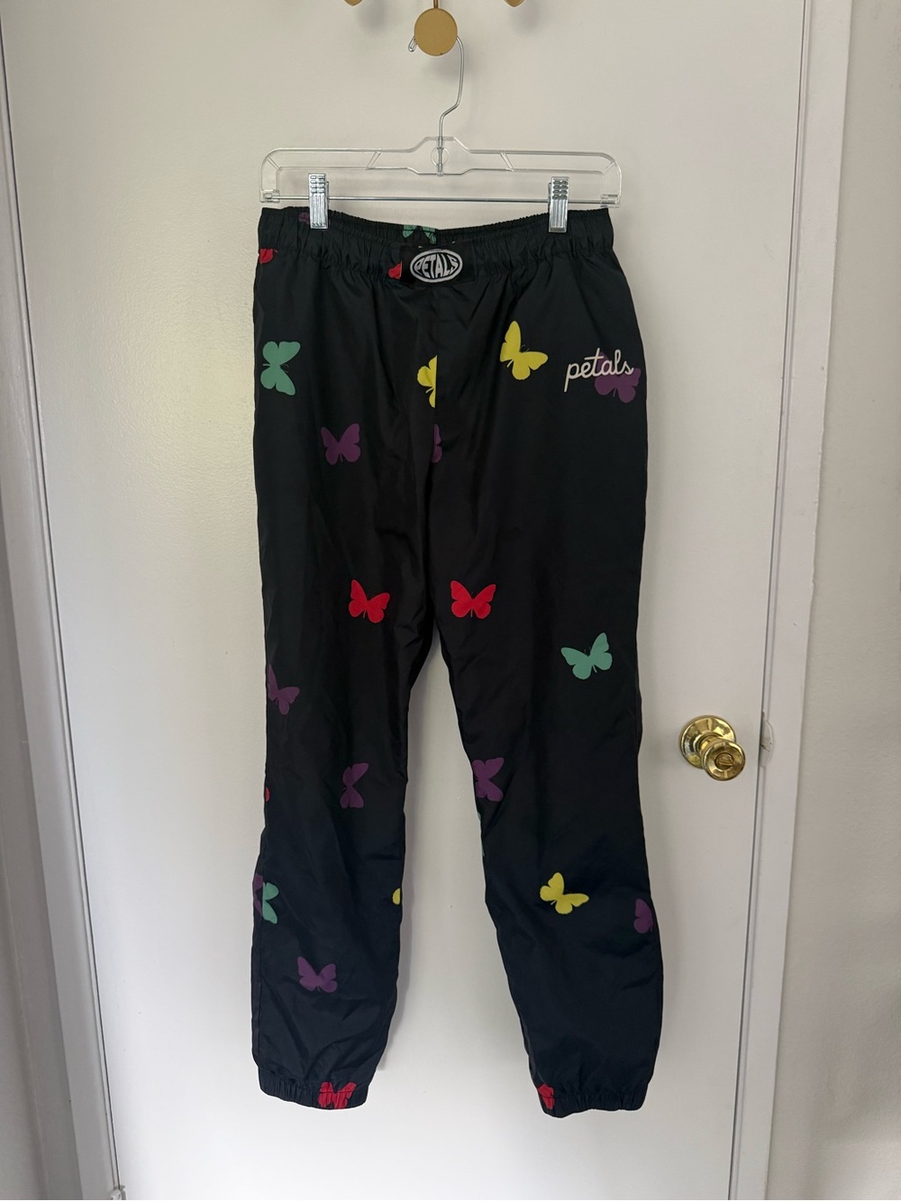 Petals Windbreaker Joggers with Colorful Butterfly Print